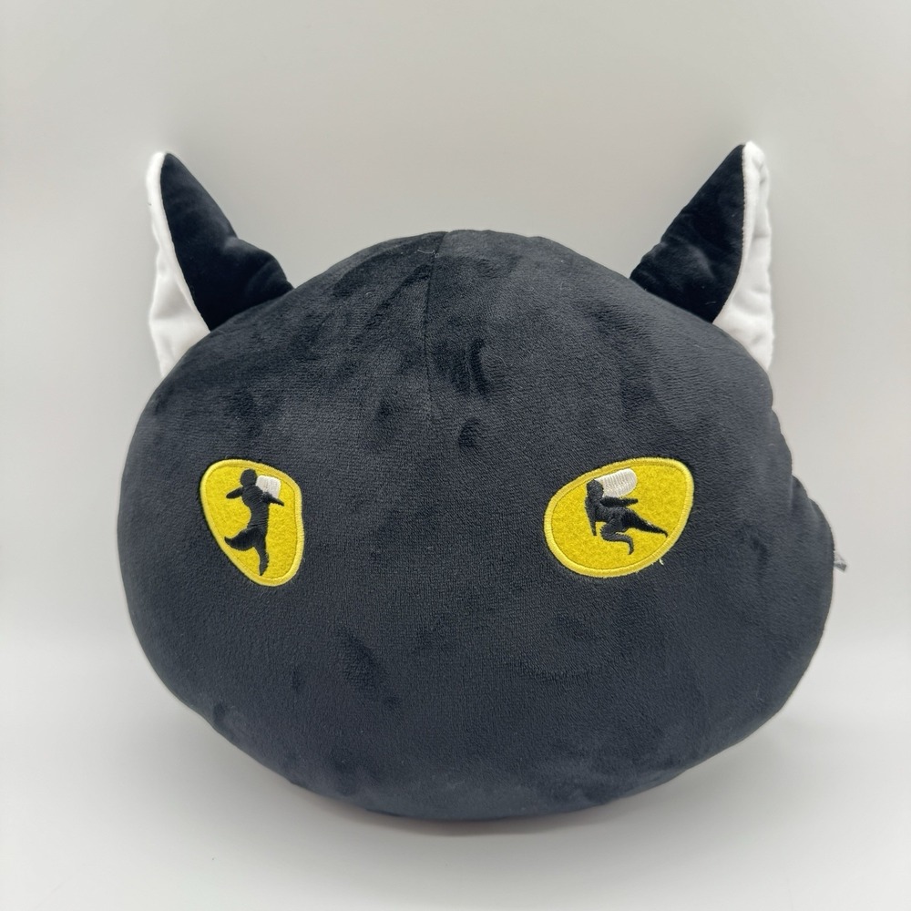 CATS Broadway Musical 1981 Cat Head Pillow Plush Embroidered Eyes & Logo VINTAGE